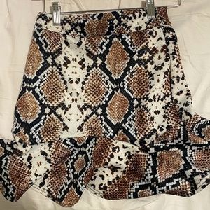 snake skin pattern skirt